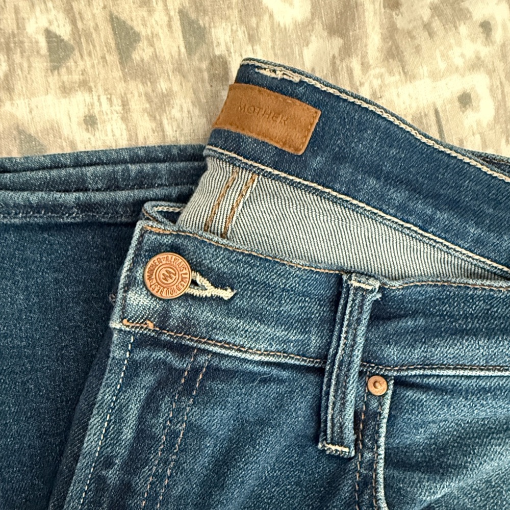 MOTHER New Rambler Zip Ankle Jeans “Coastal Colors” Size 32
